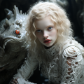Naiad with a white sea monster 